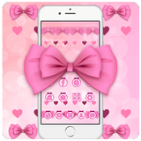 Adorable Pink Bow Theme icône
