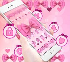 Adorable Pink Bow Theme Affiche