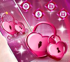 Romantic Pink Heart Theme تصوير الشاشة 1