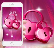 برنامه‌نما Romantic Pink Heart Theme عکس از صفحه