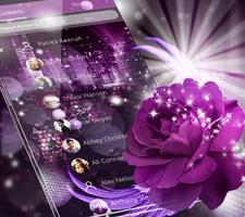 Purple Gorgeous Rose Theme capture d'écran 3