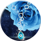 Blue Magnificent Rose And Diamond Theme ikona