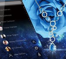 The Blue Magnificent Rose And Diamond Theme 截图 3