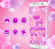 Purple Pink Lovely Cat Theme स्क्रीनशॉट 2