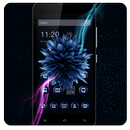 Cool Blue Flower theme APK