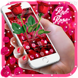 Beautiful Red Rose Petals Theme icon
