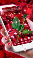 برنامه‌نما Beautiful Red Rose Petals Theme عکس از صفحه