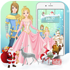 Princess princess Christmas gift theme-icoon