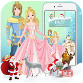 Princess princess Christmas gift theme icon