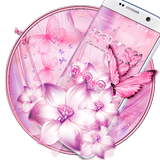Butterfly Flower Theme & Lock Screen أيقونة