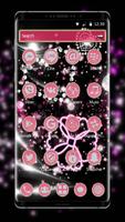 Pink Shiny and Diamond Heart Glitter Theme ảnh chụp màn hình 1