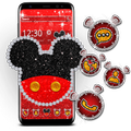 Tema bonito do mouse vermelho