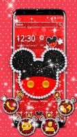 Cute Red Mouse Theme Affiche