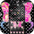 Black Glitter Minny Bow Theme