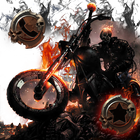 Ghost skeleton locomotive Motorcycle theme icône