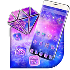 Galaxy pink bluish Theme icône