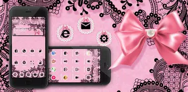 Black Pink Bow Theme