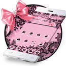 Schwarz Rosa Bogen Thema APK
