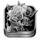 Butterfly skull theme+launcher icône
