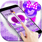 Purple Fluffy Zipper Minny Theme иконка