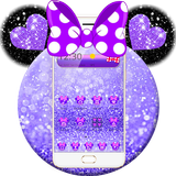 Purple Twinkle Minny Bow Theme Zeichen