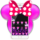APK Black Minny Pink Bowknot Leopard Theme