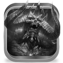 Dragon skull black and white background ferocious APK