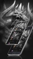 Dragon skull black and white background ferocious 截图 3