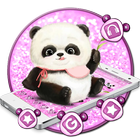 Cute Pink Panda Mobile Theme ไอคอน