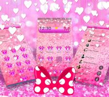 Pink Glitter Minny Princess Theme capture d'écran 1