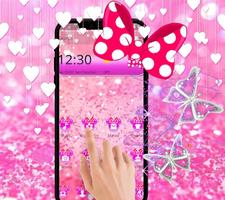 Pink Glitter Minny Princess Theme capture d'écran 3