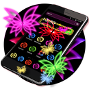 Fluorescent Butterfly theme APK