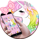 Cute Unicorn Rainbow Theme-icoon
