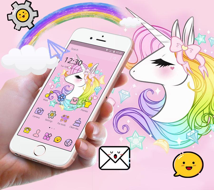 Tema Pelangi Unicorn Lucu For Android Apk Download