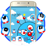 Blue Cute Cartoon Theme icon