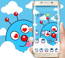 Blue Cute Cartoon Theme plakat