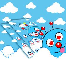 Blue Cute Cartoon Theme screenshot 2