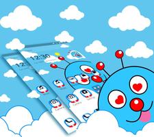 Blue Cute Cartoon Theme imagem de tela 2