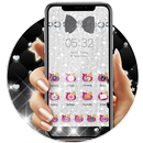 Pure Diamond Pink hello Kitty tema Theme wallpaper-APK