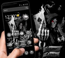 Devil Death Gun Skull Theme پوسٹر