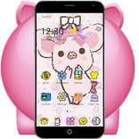 Pink Lovely Piggy Anime Theme