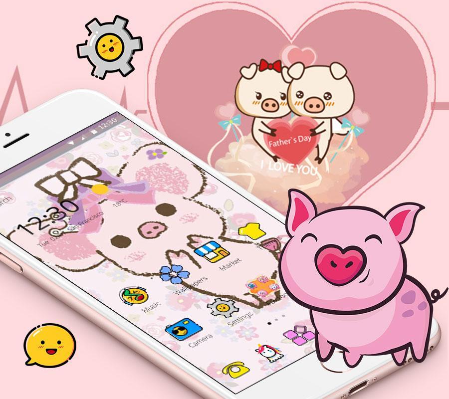 Pink Lovely Piggy Anime Theme For Android Apk Download - piggy roblox wallpaper anime