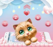 Pink Sweet Heart Kitty Theme تصوير الشاشة 2