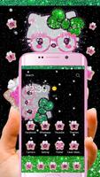 Pink Bling Diamond Kitty Bowknot Theme capture d'écran 3