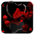 Romantic Red Love Heart Theme icône