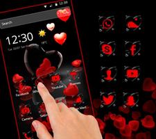 Romantic Red Love Heart Theme imagem de tela 2