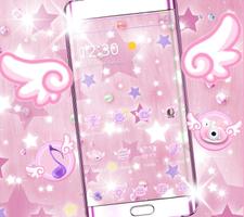 Pink Sparkle Star Theme Icon Pack plakat