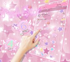 برنامه‌نما Pink Sparkle Star Theme Icon Pack عکس از صفحه