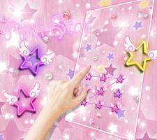 برنامه‌نما Pink Sparkle Star Theme Icon Pack عکس از صفحه