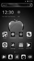 Black Crystal Apple for Phone X and OS 11 Theme poster